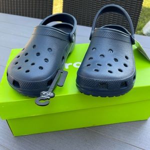NIB Classic Crocs, Navy, Women’s Size 9, Men’s size 7